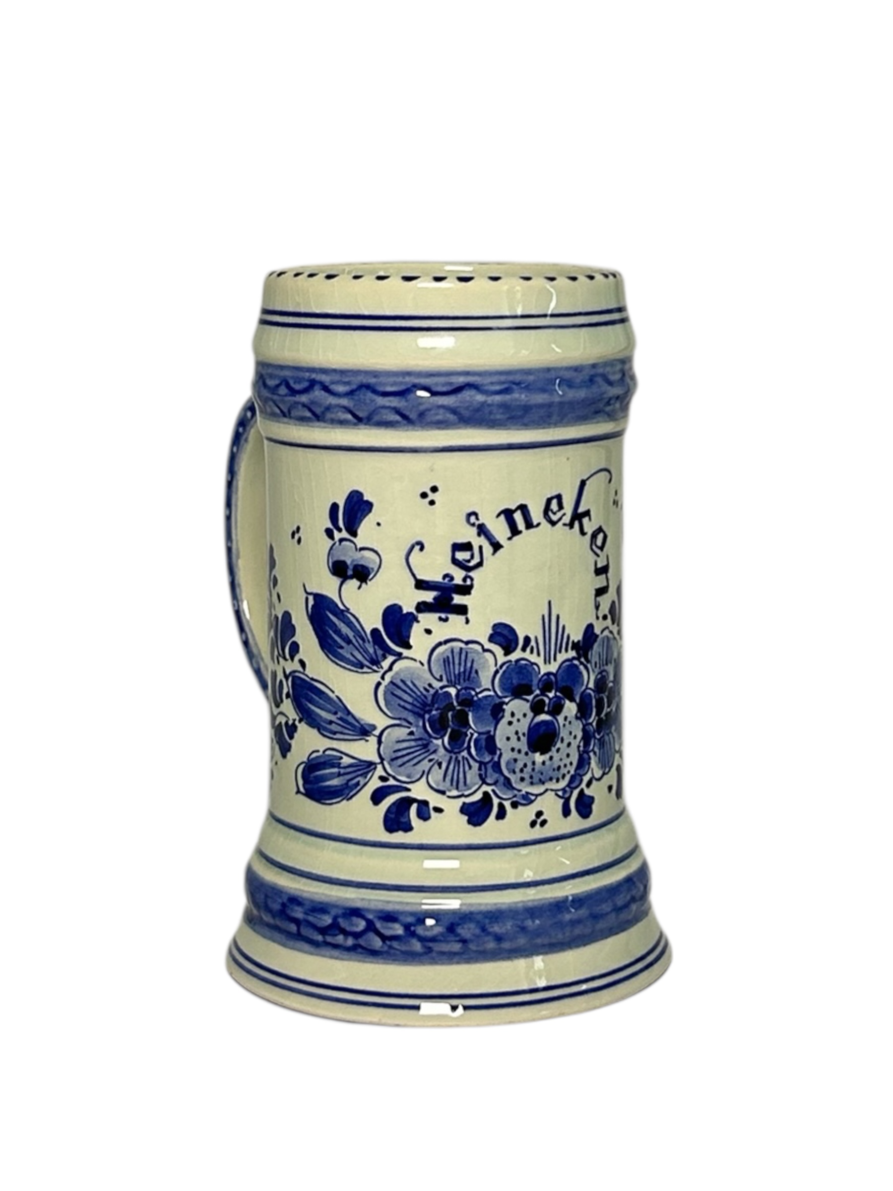 Delftware Beer Stein with Heineken Name